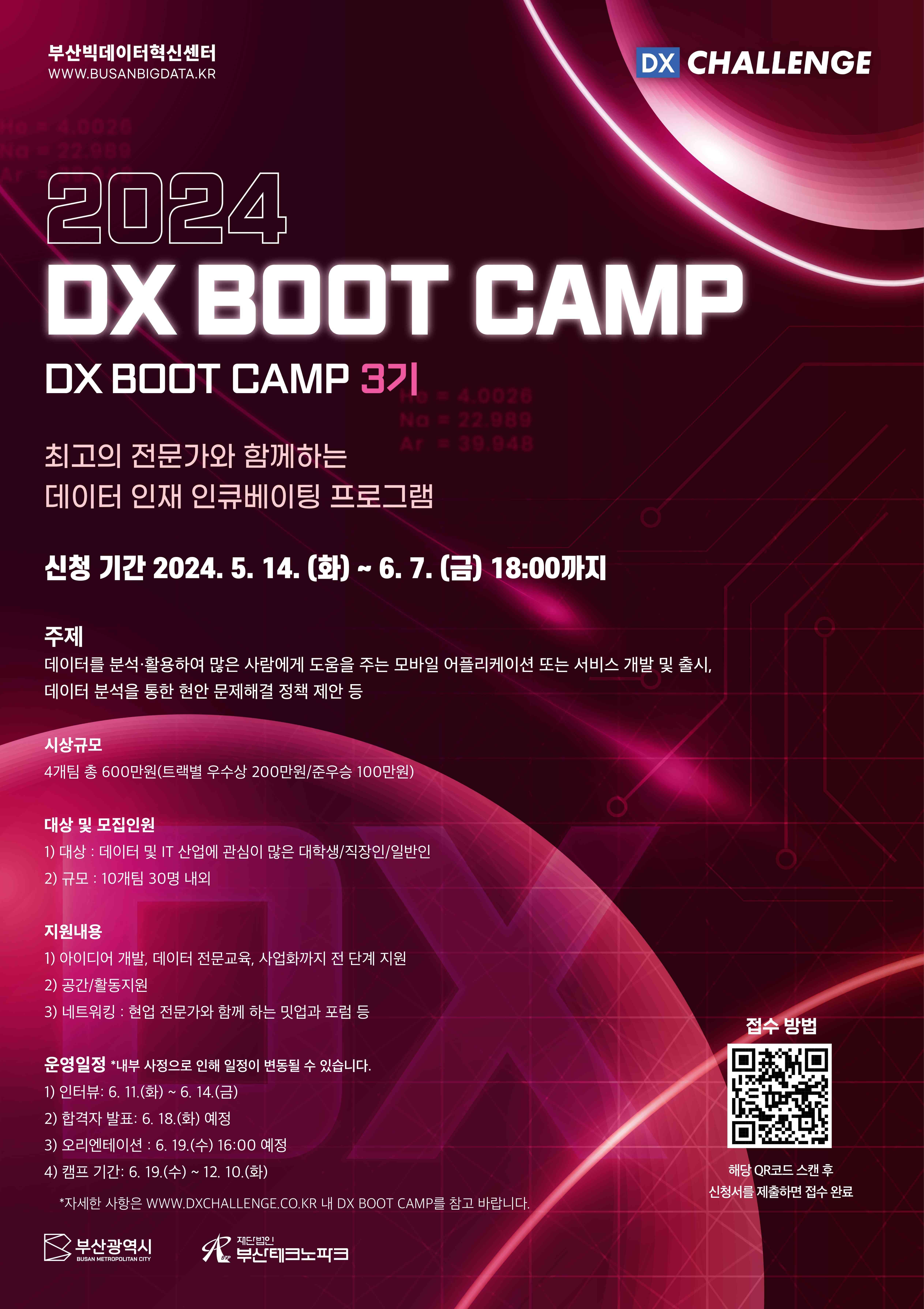 2024 혁신성장 데이터 챌린지 DX BOOT CAMP 참여자 모집